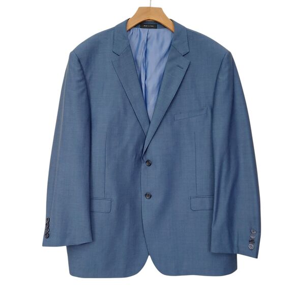 Equilibrio Milano Sport Blazer Mens 50R Super 150s Wool Modern Fit Two Button - Picture 1 of 13